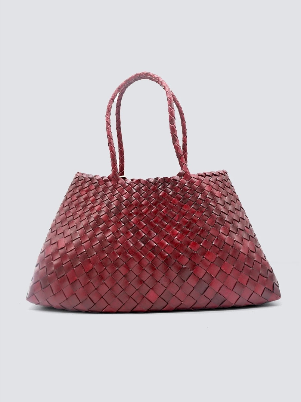 Dragon Diffusion Woven Tote in Burgundy Red